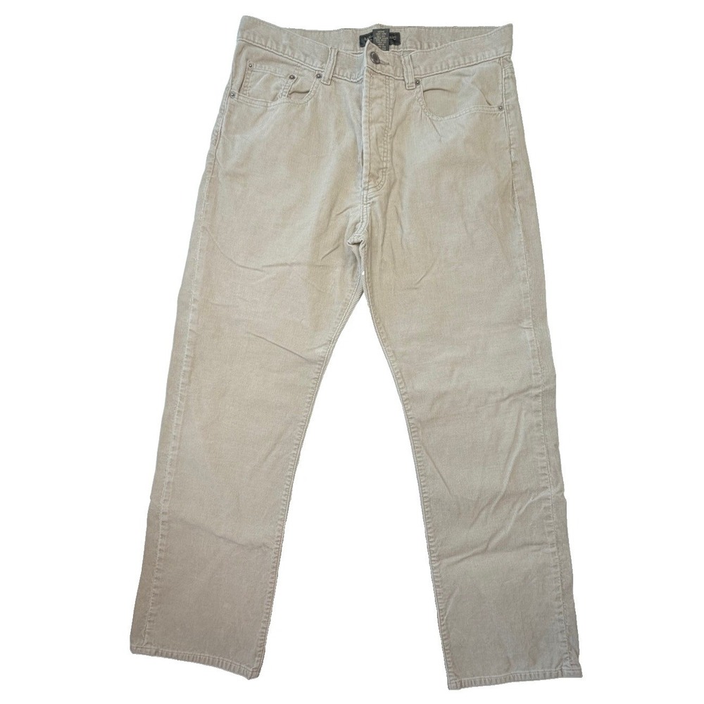 Banana Republic Factory Corduroy Pants Mens 34x32 Beige Cotton Vintage Y2K 2003